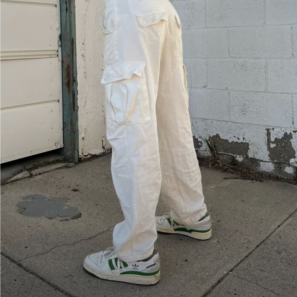 White cargo pants